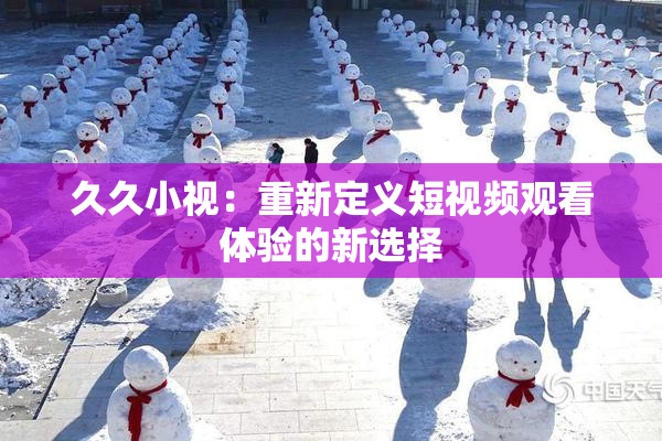 久久小视：重新定义短视频观看体验的新选择