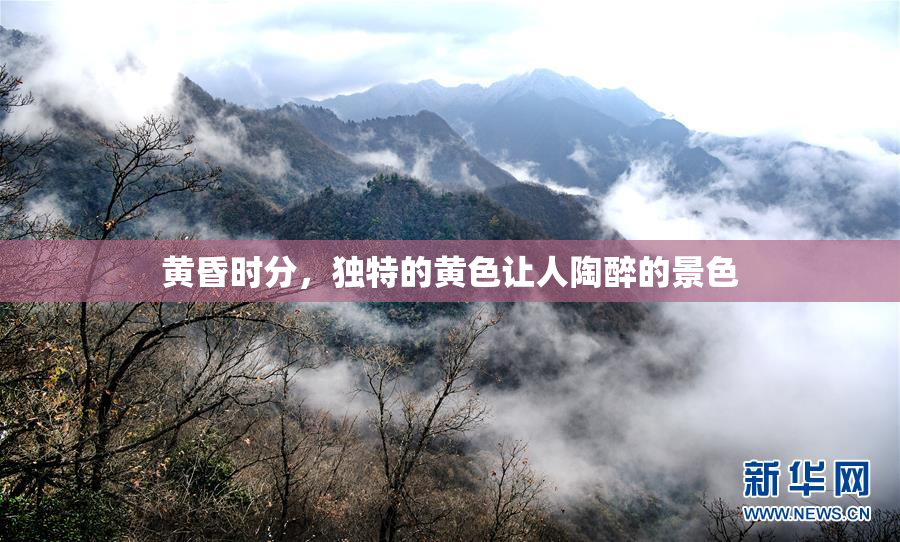 黄昏时分，独特的黄色让人陶醉的景色