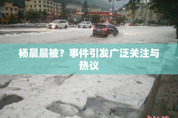 杨晨晨被？事件引发广泛关注与热议