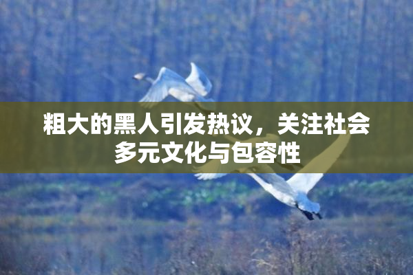 粗大的黑人引发热议，关注社会多元文化与包容性