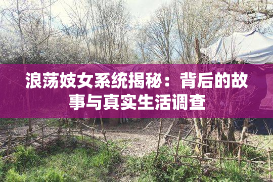 浪荡妓女系统揭秘：背后的故事与真实生活调查