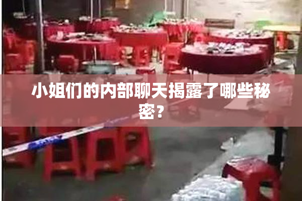 小姐们的内部聊天揭露了哪些秘密？
