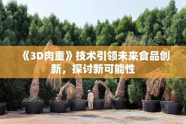 《3D肉重》技术引领未来食品创新，探讨新可能性