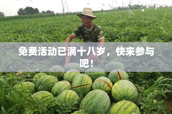 免费活动已满十八岁，快来参与吧！