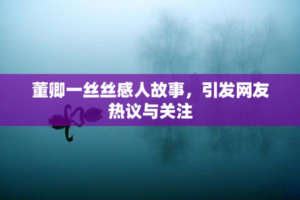 董卿一丝丝感人故事，引发网友热议与关注