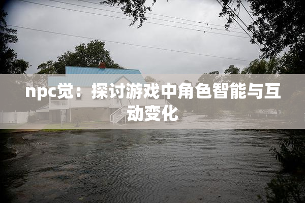 npc觉：探讨游戏中角色智能与互动变化