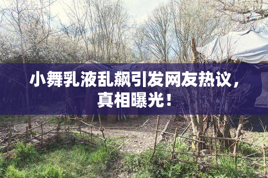 小舞乳液乱飙引发网友热议，真相曝光！