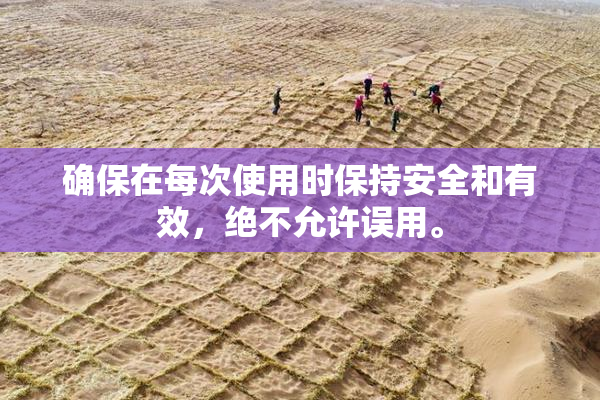 确保在每次使用时保持安全和有效，绝不允许误用。