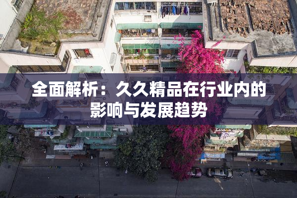 全面解析：久久精品在行业内的影响与发展趋势