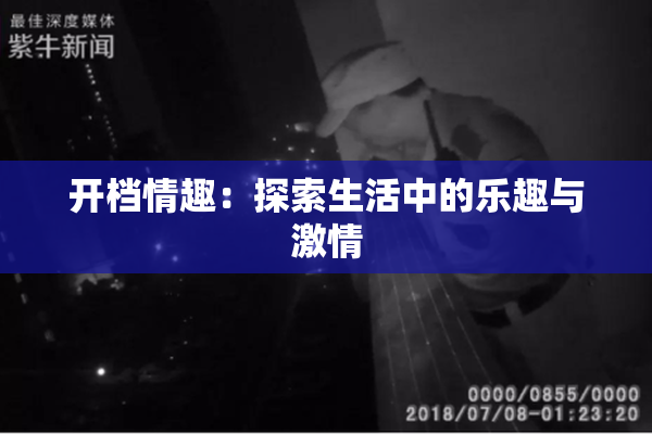 开档情趣：探索生活中的乐趣与激情
