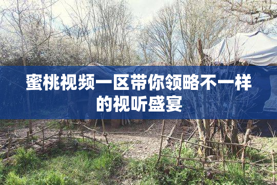蜜桃视频一区带你领略不一样的视听盛宴