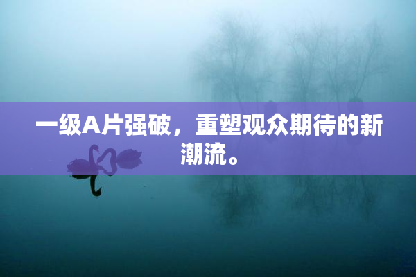 一级A片强破，重塑观众期待的新潮流。