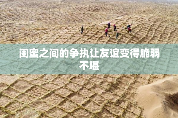 闺蜜之间的争执让友谊变得脆弱不堪
