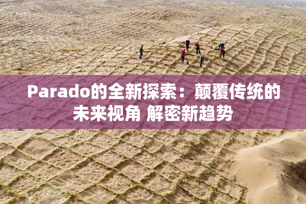 Parado的全新探索：颠覆传统的未来视角 解密新趋势