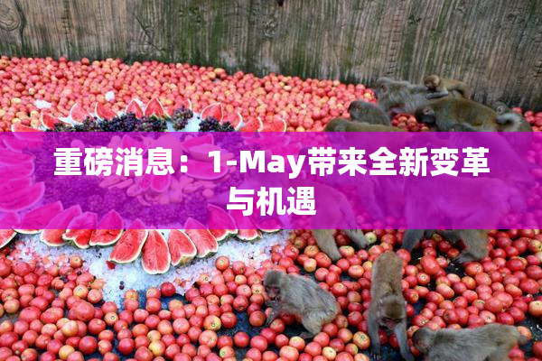 重磅消息：1-May带来全新变革与机遇