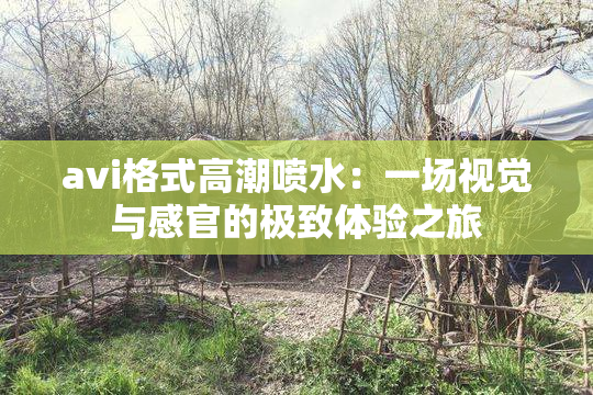 avi格式高潮喷水：一场视觉与感官的极致体验之旅