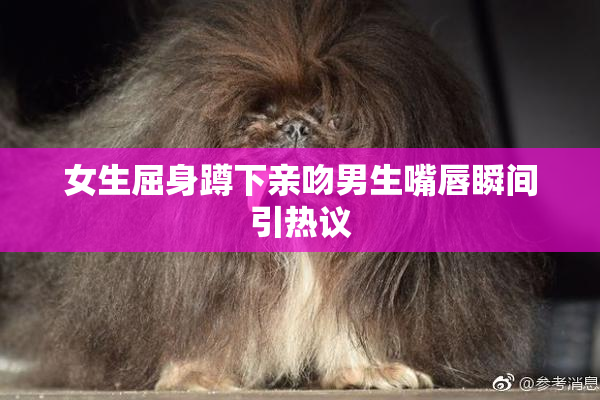 女生屈身蹲下亲吻男生嘴唇瞬间引热议