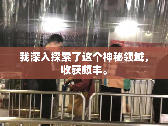 我深入探索了这个神秘领域，收获颇丰。