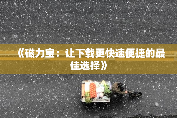 《磁力宝：让下载更快速便捷的最佳选择》