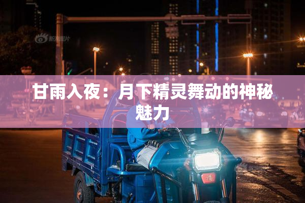 甘雨入夜：月下精灵舞动的神秘魅力
