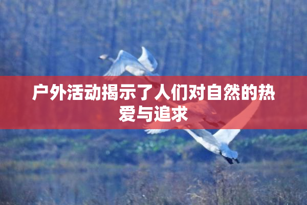 户外活动揭示了人们对自然的热爱与追求