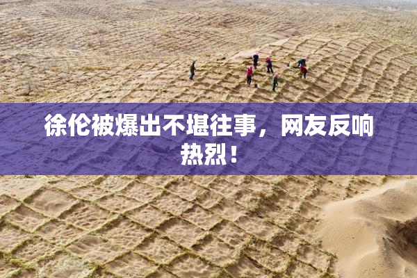 徐伦被爆出不堪往事，网友反响热烈！
