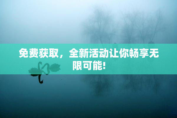 免费获取，全新活动让你畅享无限可能!