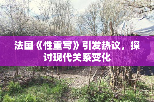 法国《性重写》引发热议，探讨现代关系变化