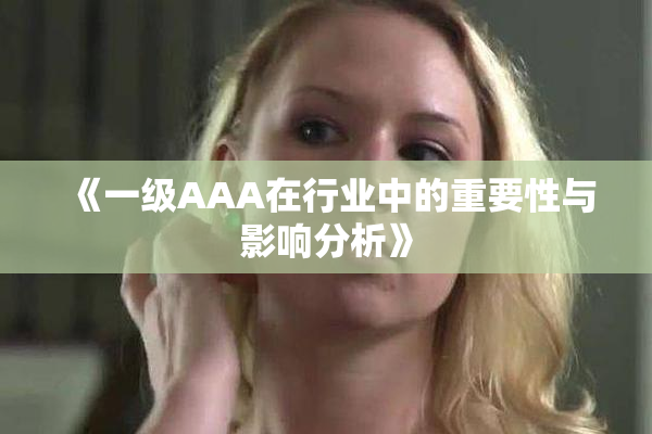 《一级AAA在行业中的重要性与影响分析》