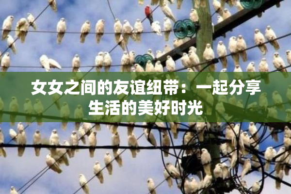 女女之间的友谊纽带：一起分享生活的美好时光