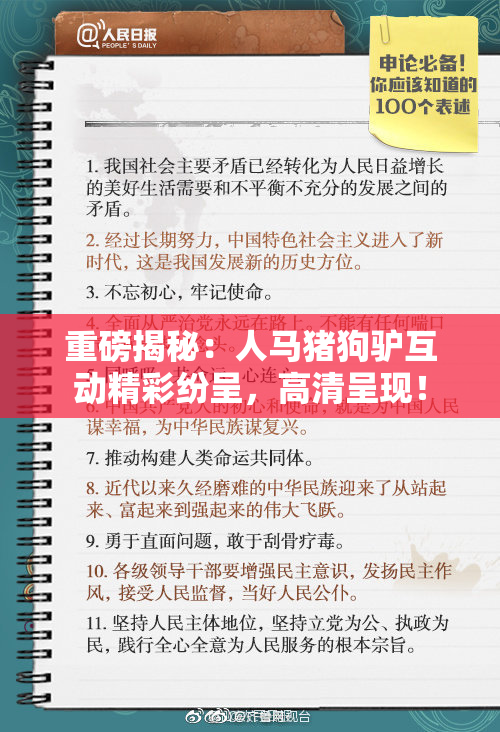 重磅揭秘：人马猪狗驴互动精彩纷呈，高清呈现！