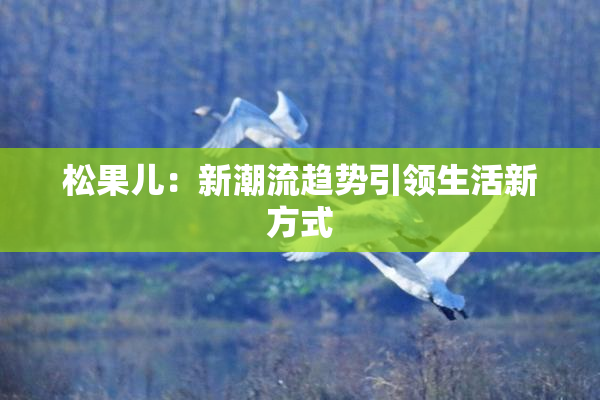 松果儿：新潮流趋势引领生活新方式