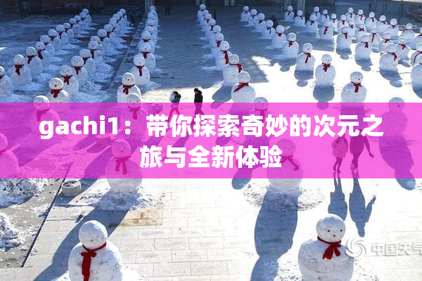 gachi1：带你探索奇妙的次元之旅与全新体验
