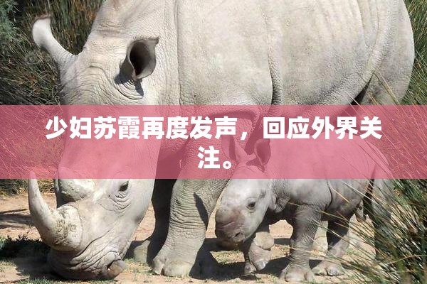 少妇苏霞再度发声，回应外界关注。
