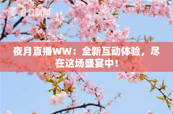 夜月直播WW：全新互动体验，尽在这场盛宴中！