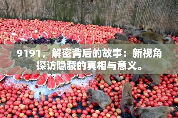 9191，解密背后的故事：新视角探访隐藏的真相与意义。