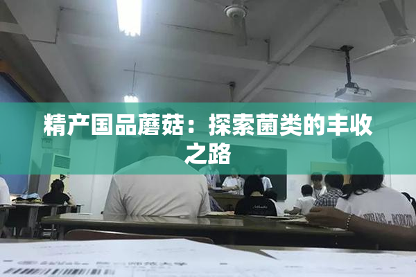精产国品蘑菇：探索菌类的丰收之路