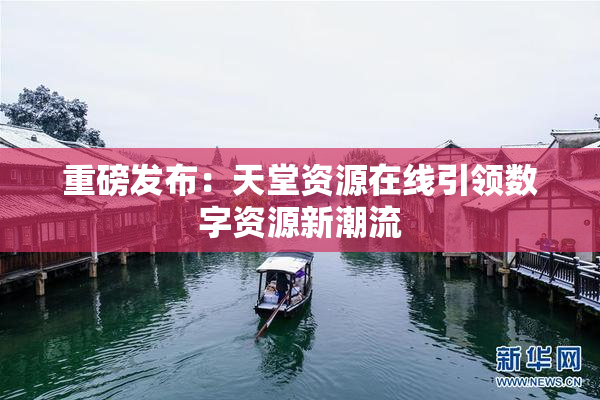 重磅发布：天堂资源在线引领数字资源新潮流