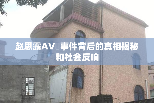 赵思露AV婬事件背后的真相揭秘和社会反响