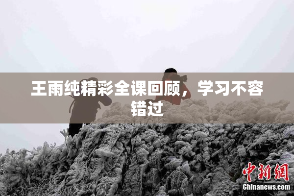 王雨纯精彩全课回顾，学习不容错过