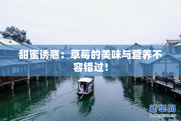 甜蜜诱惑：草莓的美味与营养不容错过！