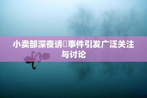 小卖部深夜诱奷事件引发广泛关注与讨论