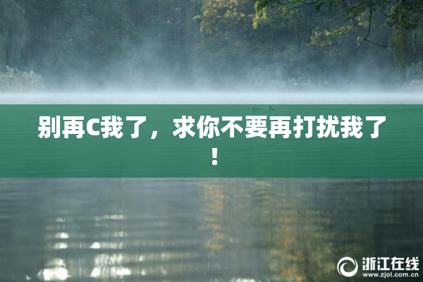 别再C我了，求你不要再打扰我了！
