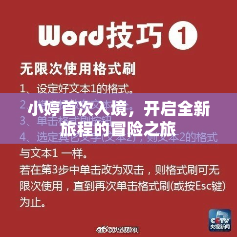 小婷首次入境，开启全新旅程的冒险之旅