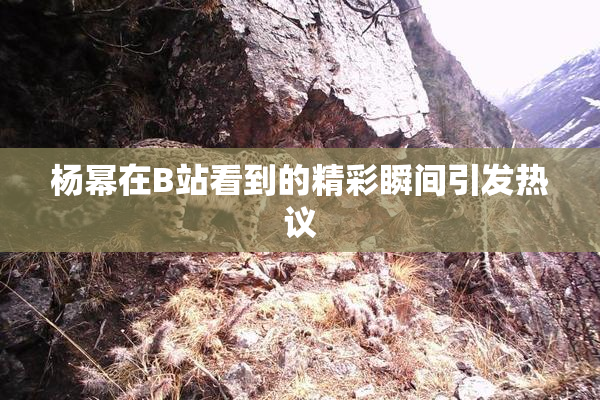 杨幂在B站看到的精彩瞬间引发热议