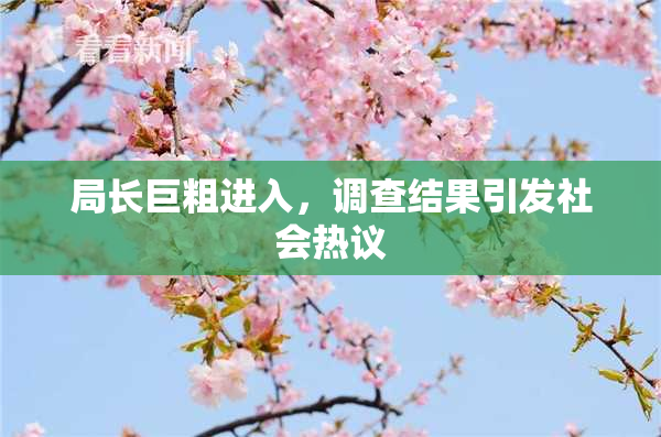 局长巨粗进入，调查结果引发社会热议