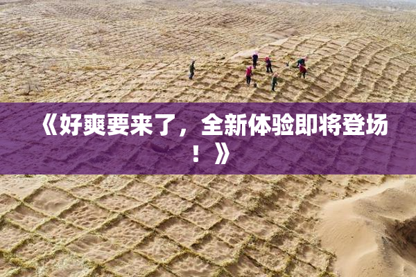 《好爽要来了，全新体验即将登场！》