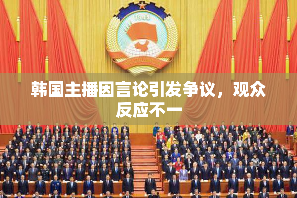 韩国主播因言论引发争议，观众反应不一