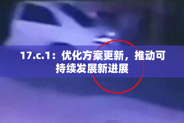17.c.1：优化方案更新，推动可持续发展新进展