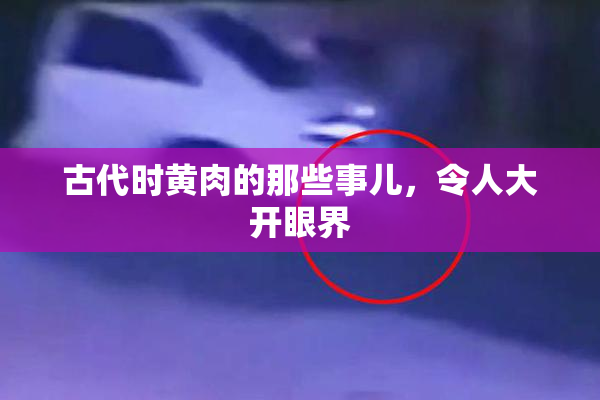 古代时黄肉的那些事儿，令人大开眼界